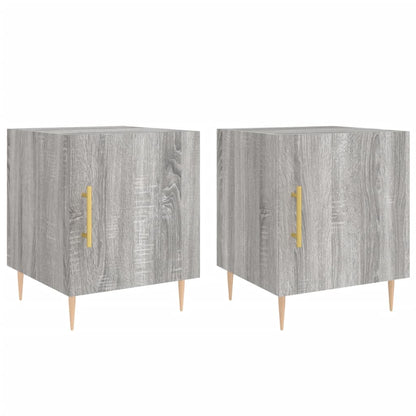 Comodini 2 pz Grigio Sonoma 40x40x50 cm in Legno Multistrato - homemem39
