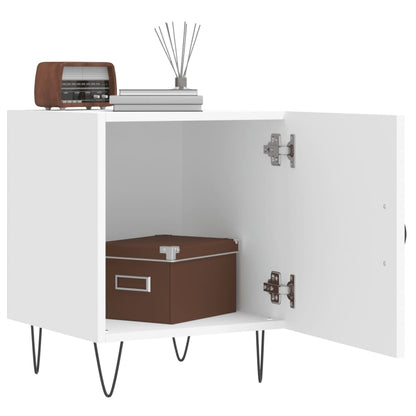 Comodini 2 pz Bianchi 40x40x50 cm in Legno Multistrato - homemem39