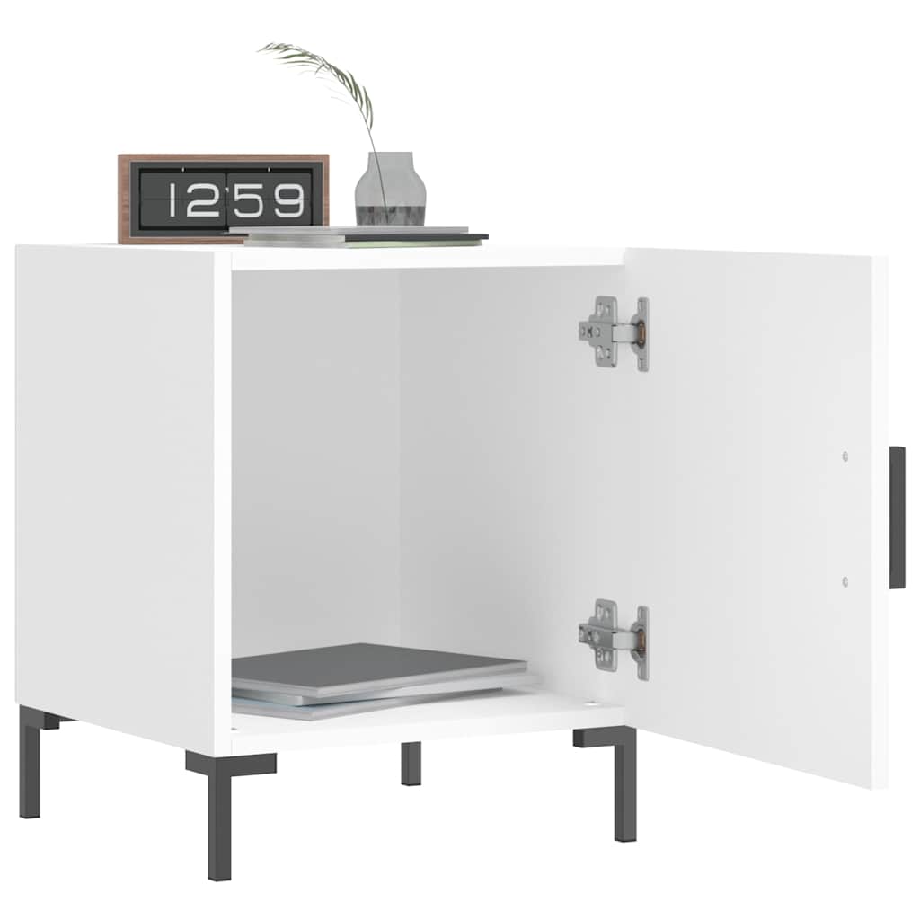 Comodini 2 pz Bianchi 40x40x50 cm in Legno Multistrato - homemem39