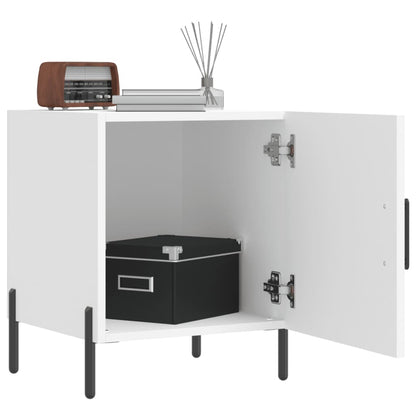 Comodini 2 pz Bianchi 40x40x50 cm in Legno Multistrato - homemem39