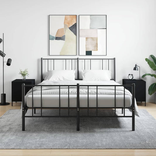 Comodini 2 pz Neri 40x40x50 cm in Legno Multistrato - homemem39