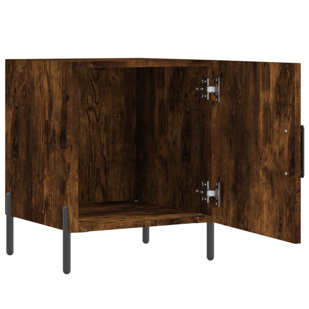 Comodino Rovere Fumo 40x40x50 cm in Legno Multistrato - homemem39