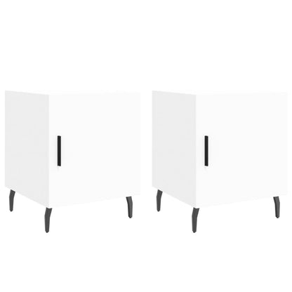 Comodini 2 pz Bianchi 40x40x50 cm in Legno Multistrato - homemem39