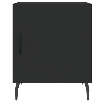 Comodino Nero 40x40x50 cm in Legno Multistrato - homemem39