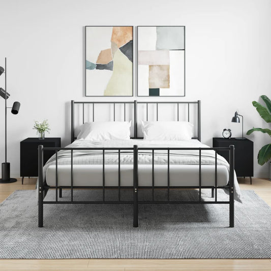 Comodini 2 pz Neri 40x40x50 cm in Legno Multistrato - homemem39