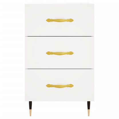 Comodino Bianco 40x40x66 cm in Legno Multistrato - homemem39