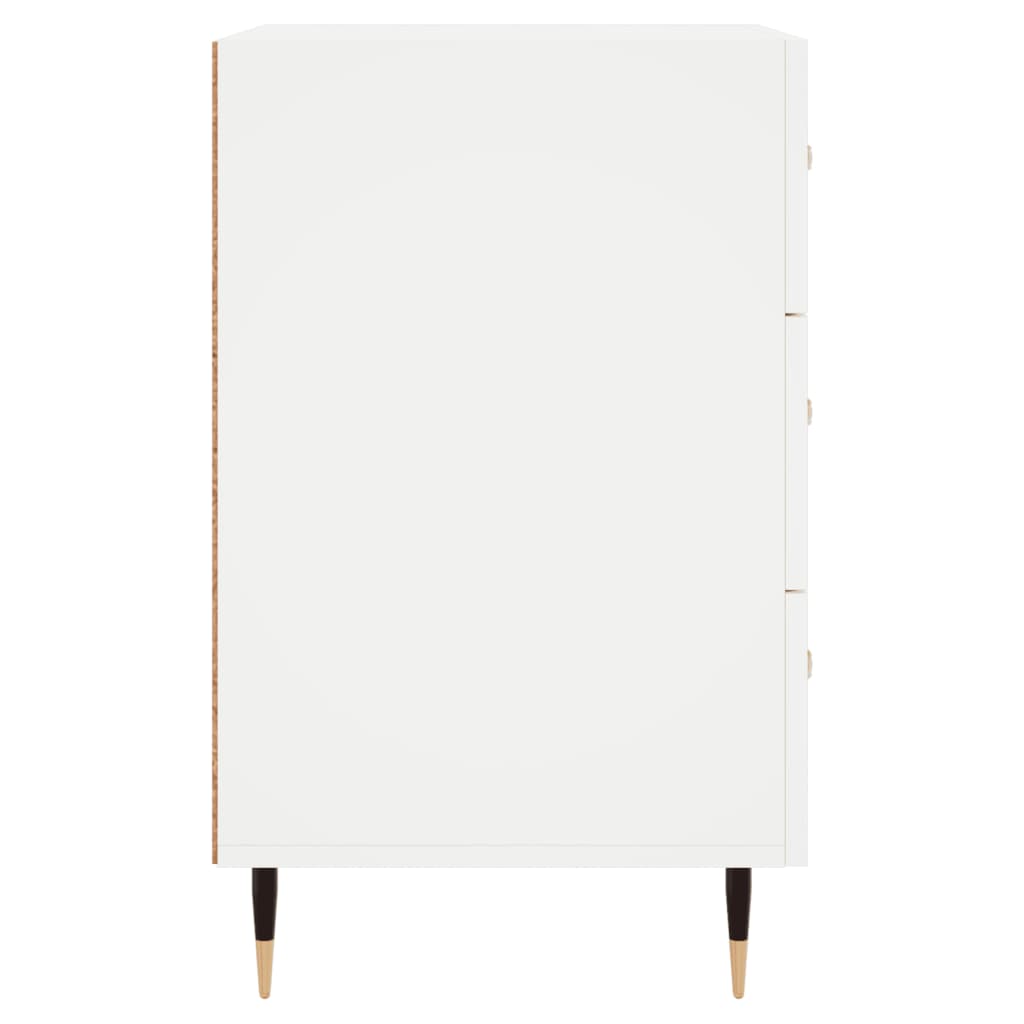 Comodino Bianco 40x40x66 cm in Legno Multistrato - homemem39