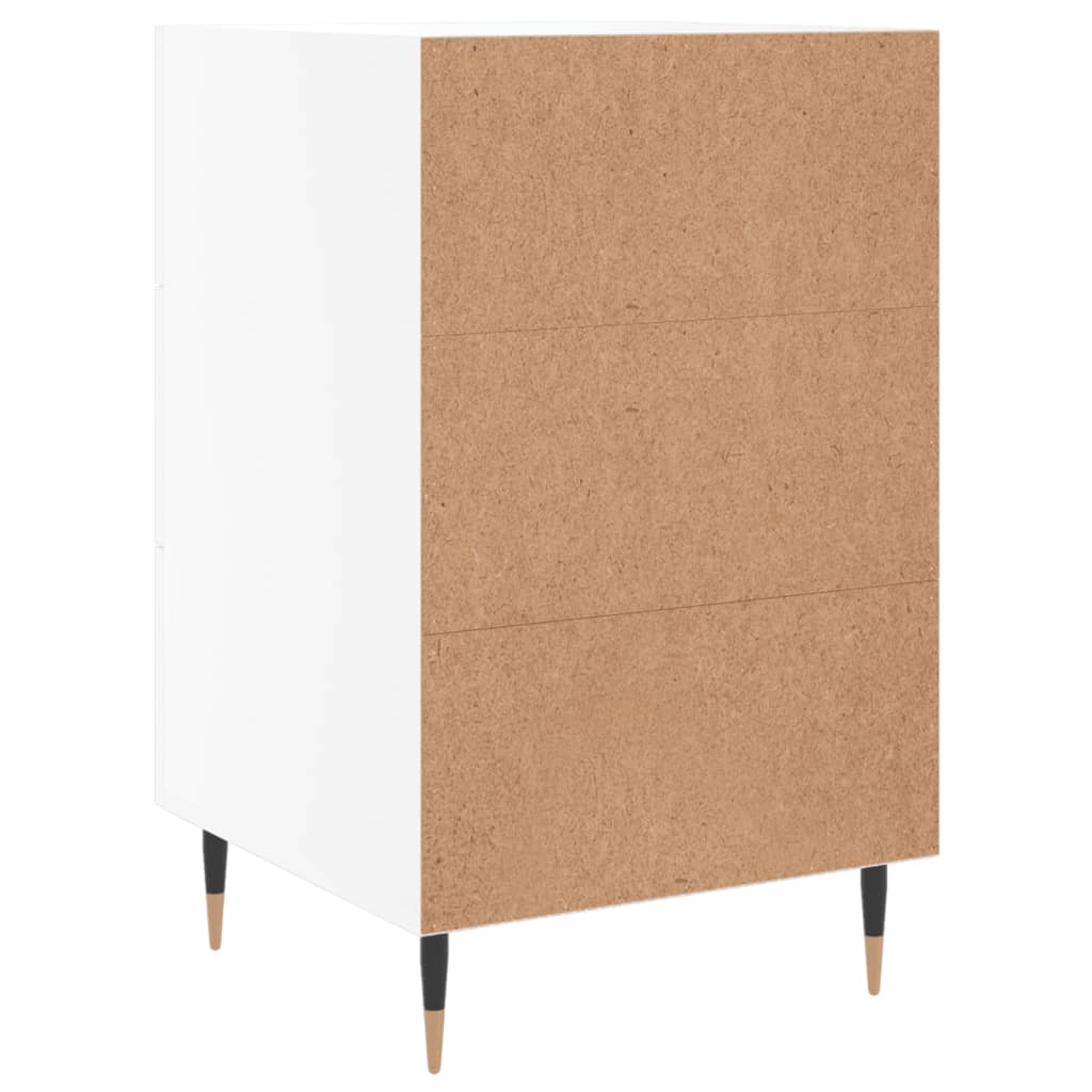Comodino Bianco 40x40x66 cm in Legno Multistrato - homemem39
