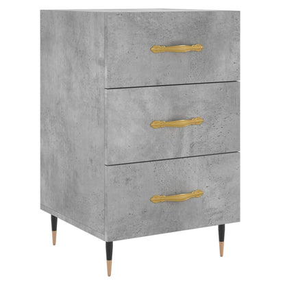 Comodino Grigio Cemento 40x40x66 cm in Legno Multistrato - homemem39