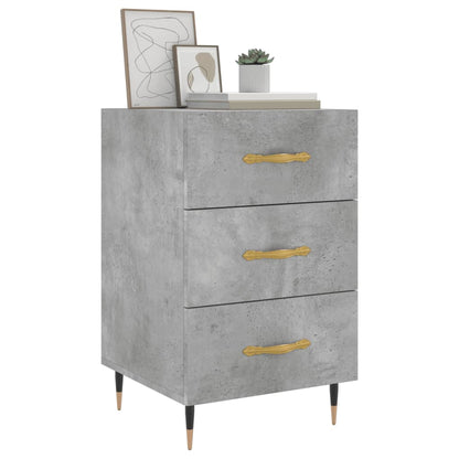 Comodino Grigio Cemento 40x40x66 cm in Legno Multistrato - homemem39