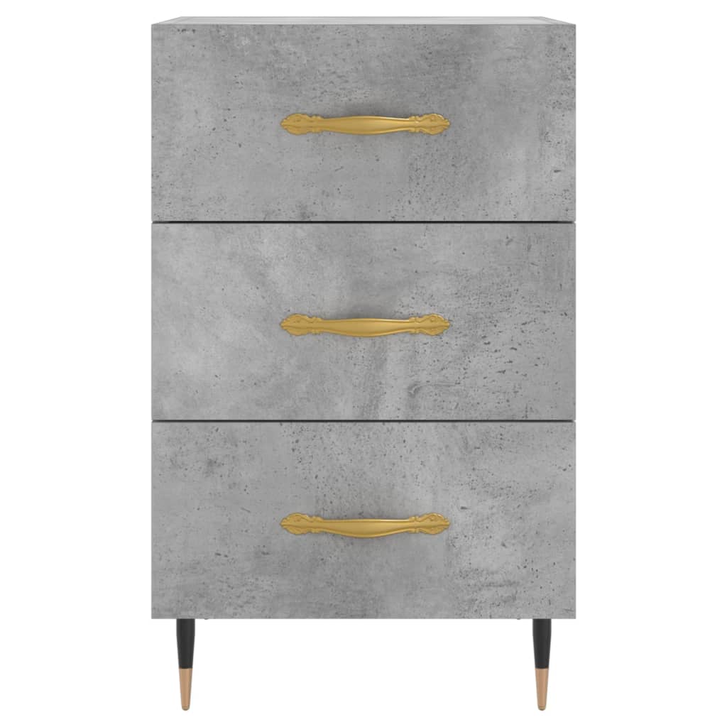 Comodino Grigio Cemento 40x40x66 cm in Legno Multistrato - homemem39
