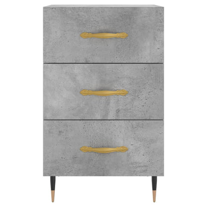 Comodino Grigio Cemento 40x40x66 cm in Legno Multistrato - homemem39