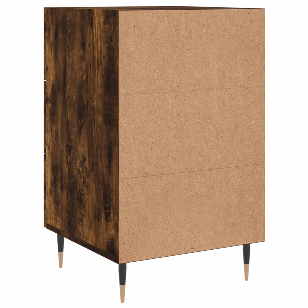 Comodino Rovere Fumo 40x40x66 cm in Legno Multistrato - homemem39