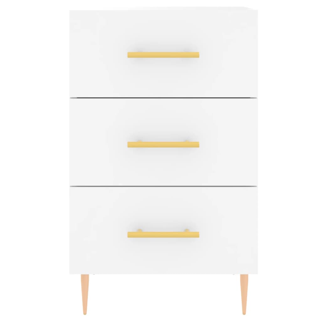 Comodino Bianco 40x40x66 cm in Legno Multistrato - homemem39