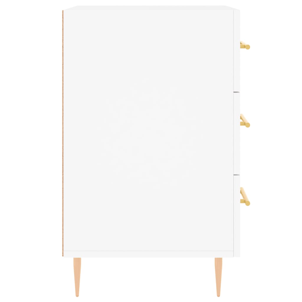 Comodino Bianco 40x40x66 cm in Legno Multistrato - homemem39