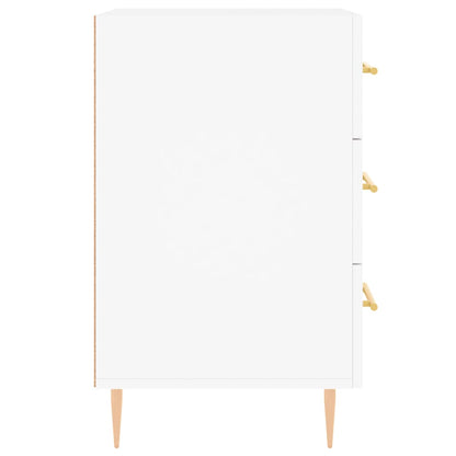 Comodino Bianco 40x40x66 cm in Legno Multistrato - homemem39