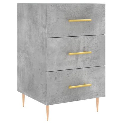 Comodino Grigio Cemento 40x40x66 cm in Legno Multistrato - homemem39