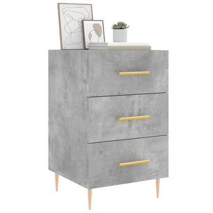 Comodino Grigio Cemento 40x40x66 cm in Legno Multistrato - homemem39