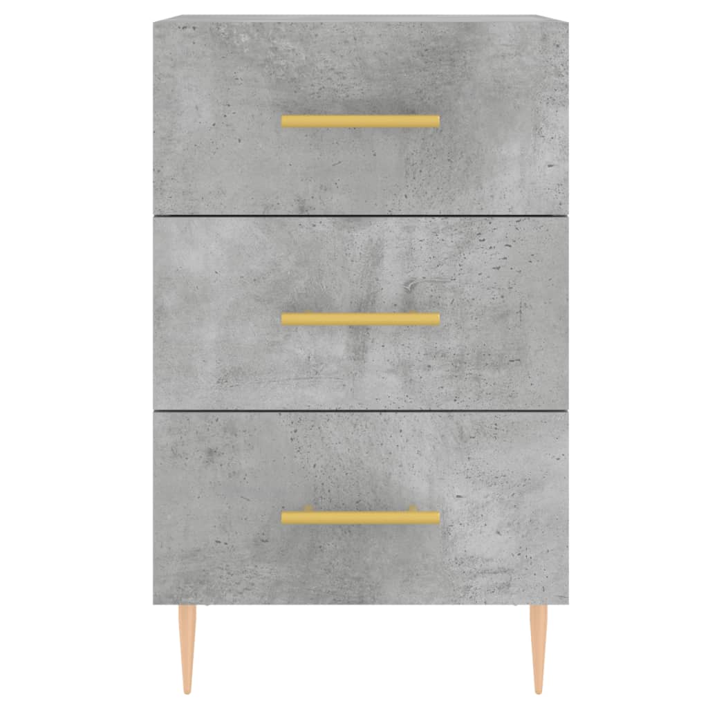 Comodino Grigio Cemento 40x40x66 cm in Legno Multistrato - homemem39