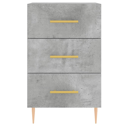 Comodino Grigio Cemento 40x40x66 cm in Legno Multistrato - homemem39