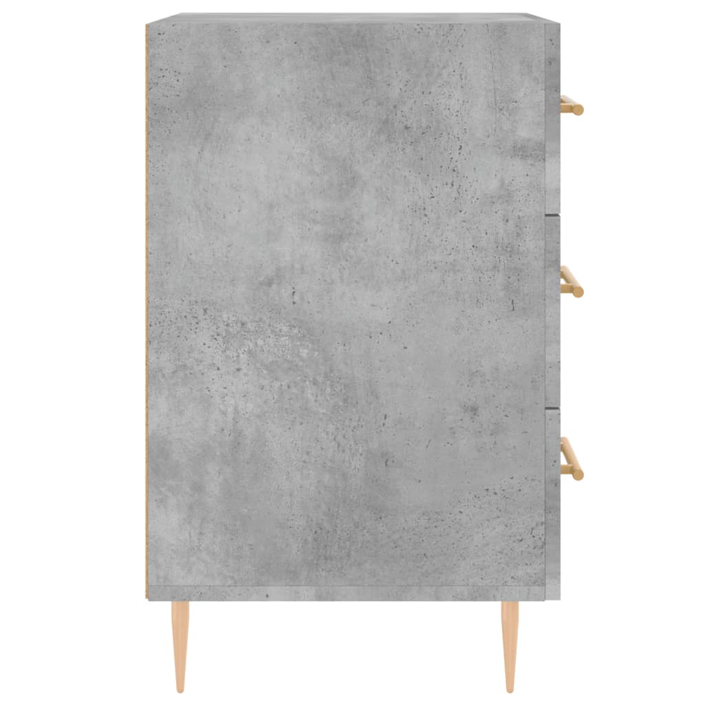 Comodino Grigio Cemento 40x40x66 cm in Legno Multistrato - homemem39