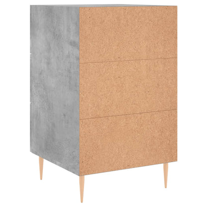 Comodino Grigio Cemento 40x40x66 cm in Legno Multistrato - homemem39