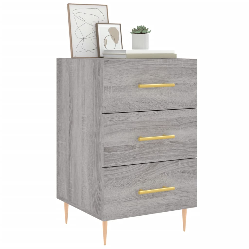 Comodino Grigio Sonoma 40x40x66 cm in Legno Multistrato - homemem39