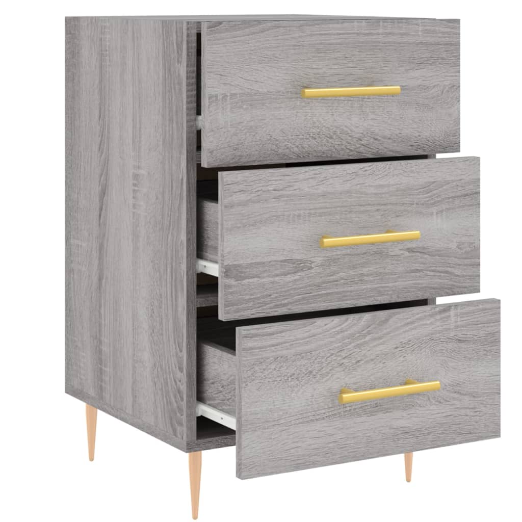 Comodino Grigio Sonoma 40x40x66 cm in Legno Multistrato - homemem39