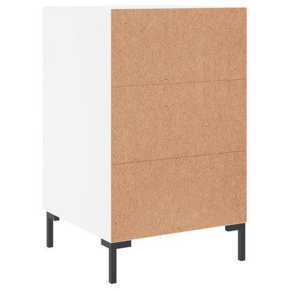 Comodino Bianco 40x40x66 cm in Legno Multistrato - homemem39