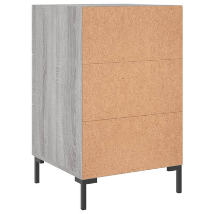 Comodino Grigio Sonoma 40x40x66 cm in Legno Multistrato - homemem39