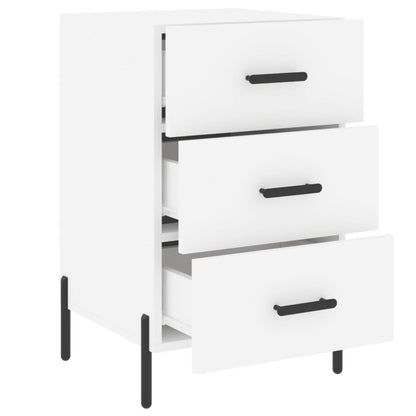 Comodino Bianco 40x40x66 cm in Legno Multistrato - homemem39