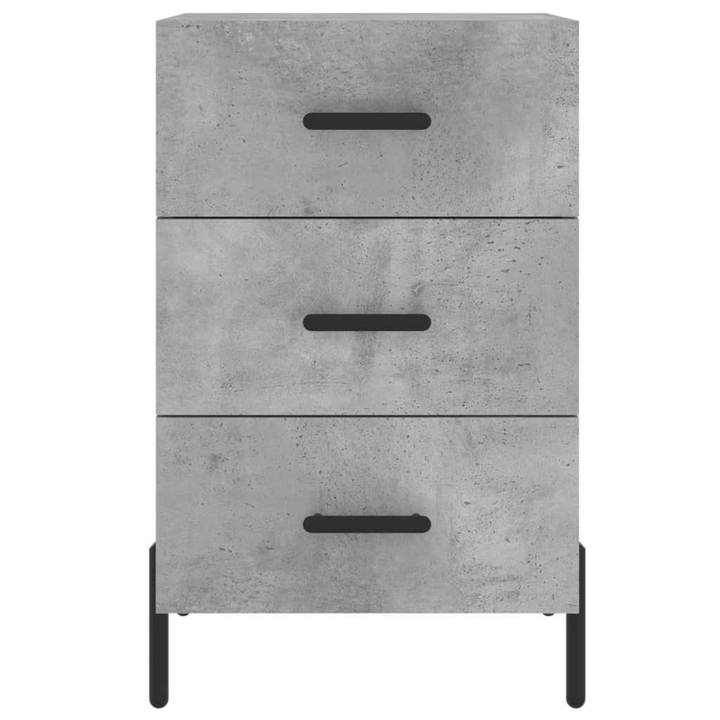 Comodino Grigio Cemento 40x40x66 cm in Legno Multistrato - homemem39