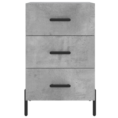Comodino Grigio Cemento 40x40x66 cm in Legno Multistrato - homemem39