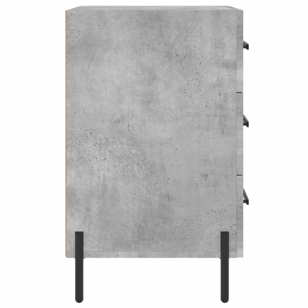 Comodino Grigio Cemento 40x40x66 cm in Legno Multistrato - homemem39