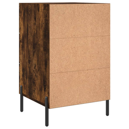 Comodino Rovere Fumo 40x40x66 cm in Legno Multistrato - homemem39