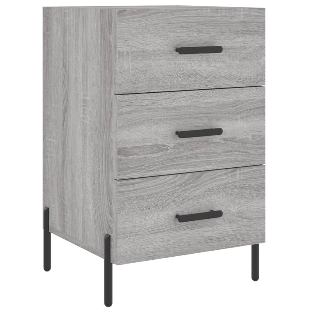 Comodino Grigio Sonoma 40x40x66 cm in Legno Multistrato - homemem39