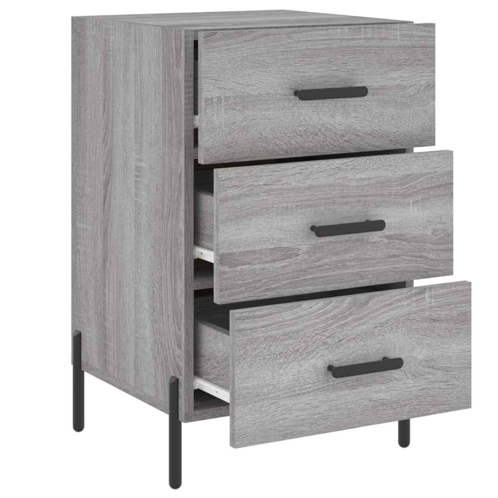 Comodino Grigio Sonoma 40x40x66 cm in Legno Multistrato - homemem39