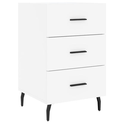 Comodino Bianco 40x40x66 cm in Legno Multistrato - homemem39