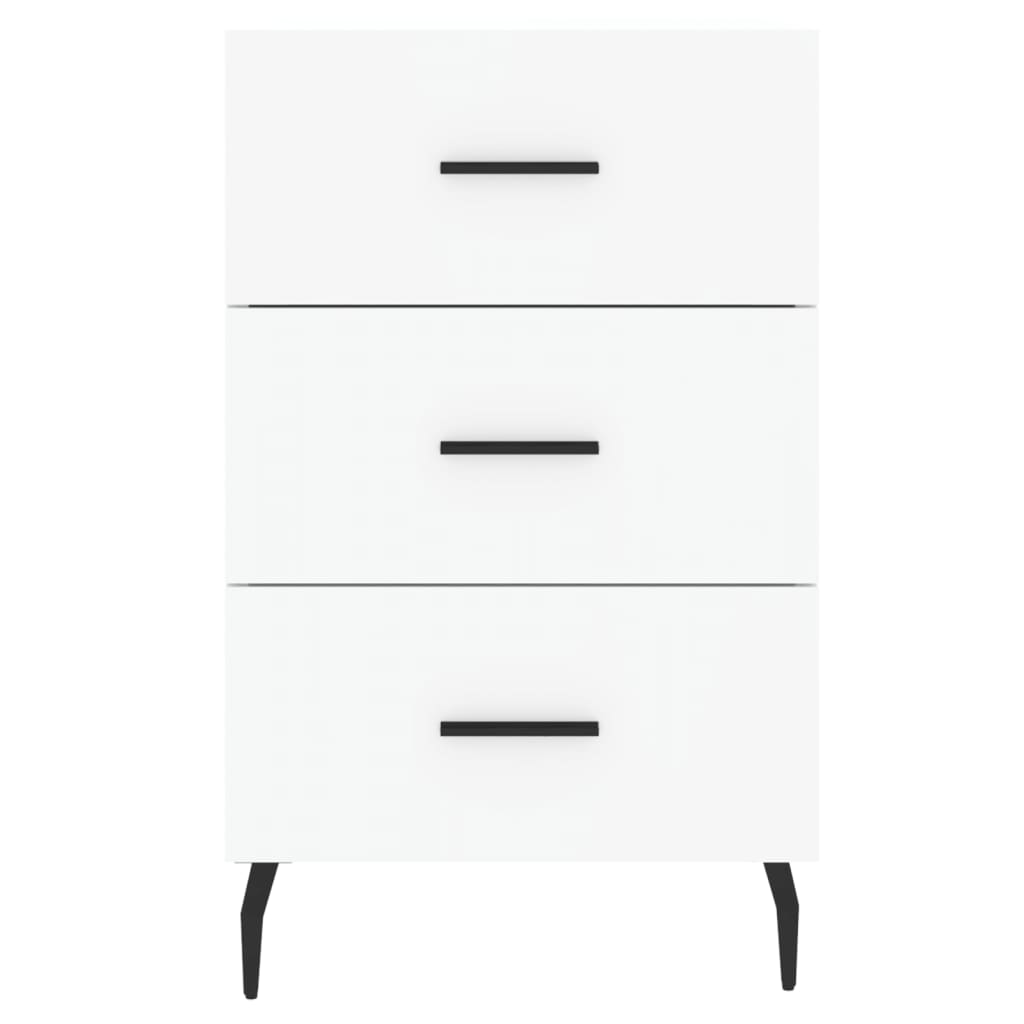 Comodino Bianco 40x40x66 cm in Legno Multistrato - homemem39