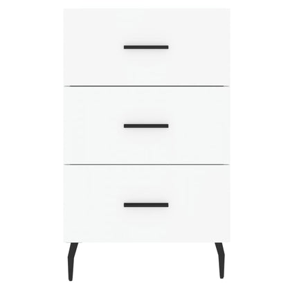 Comodino Bianco 40x40x66 cm in Legno Multistrato - homemem39