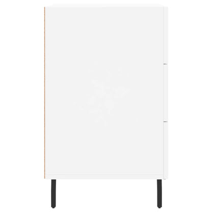 Comodino Bianco 40x40x66 cm in Legno Multistrato - homemem39