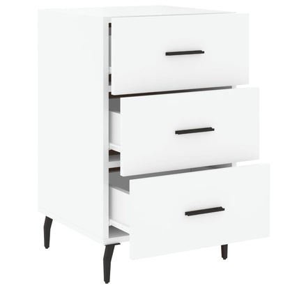Comodino Bianco 40x40x66 cm in Legno Multistrato - homemem39