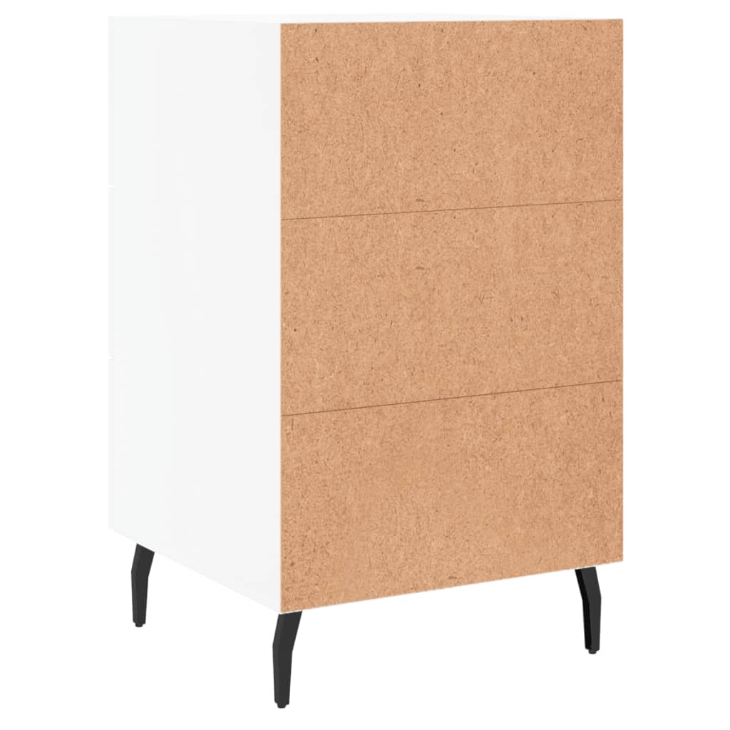 Comodino Bianco 40x40x66 cm in Legno Multistrato - homemem39