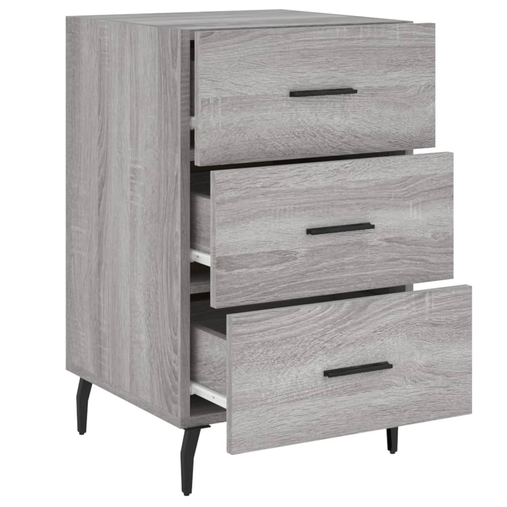 Comodino Grigio Sonoma 40x40x66 cm in Legno Multistrato - homemem39