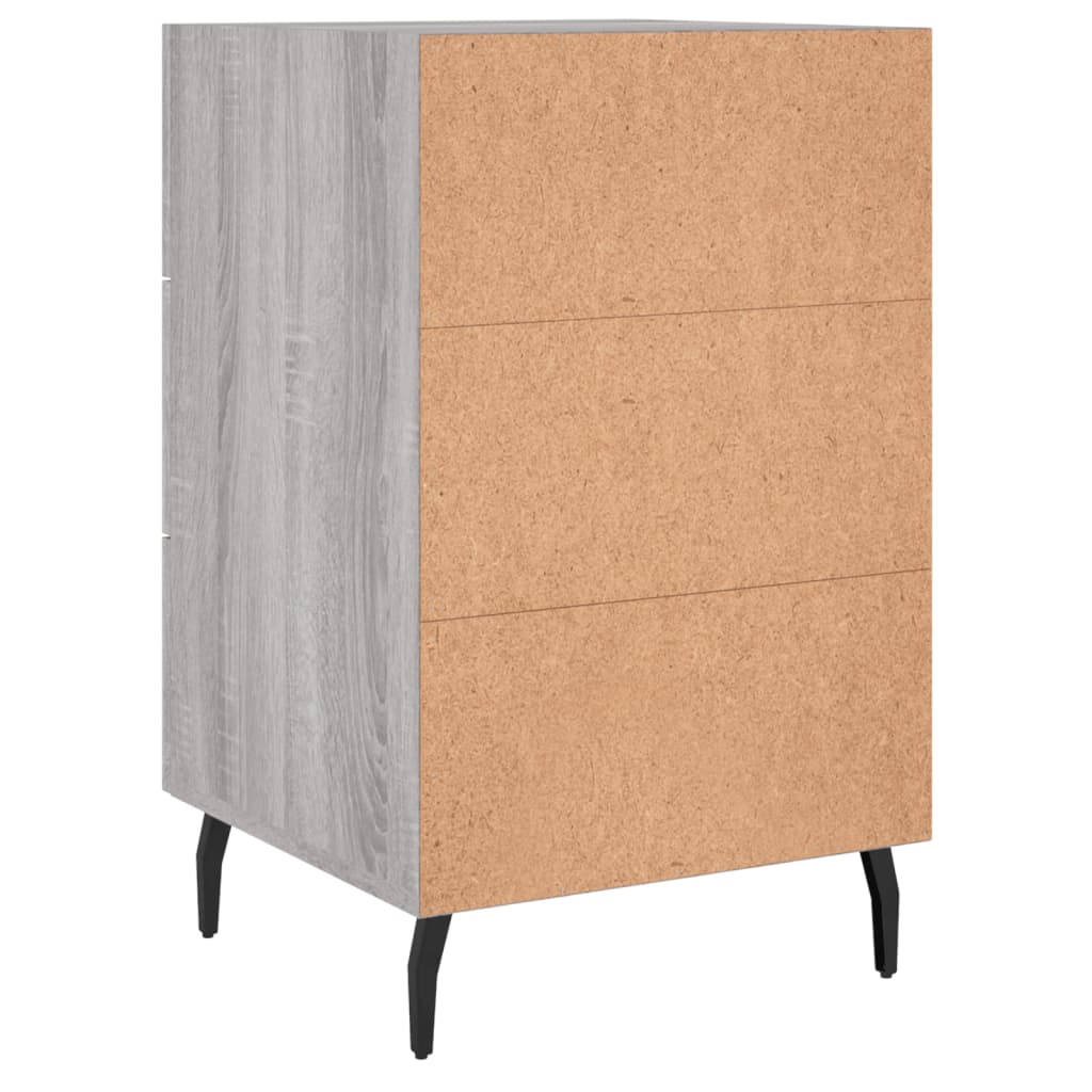 Comodino Grigio Sonoma 40x40x66 cm in Legno Multistrato - homemem39