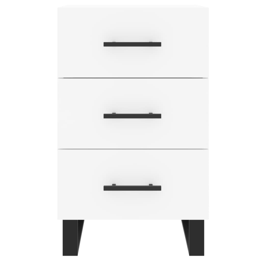 Comodino Bianco 40x40x66 cm in Legno Multistrato - homemem39