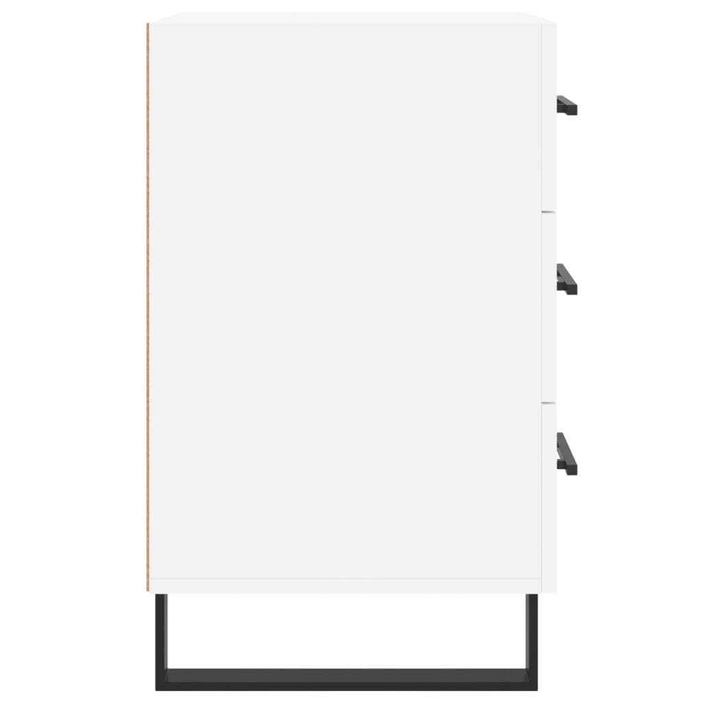 Comodino Bianco 40x40x66 cm in Legno Multistrato - homemem39