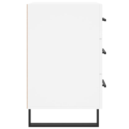 Comodino Bianco 40x40x66 cm in Legno Multistrato - homemem39