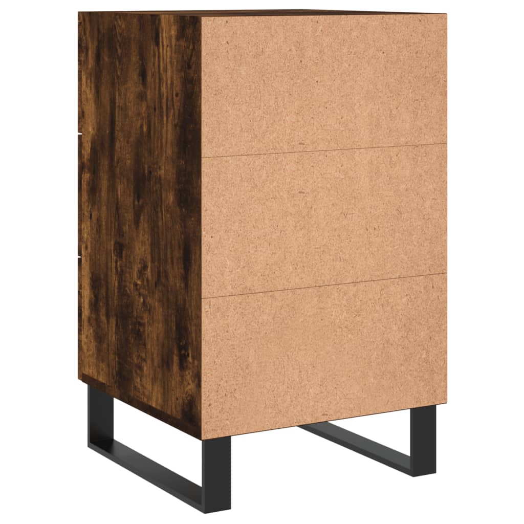 Comodino Rovere Fumo 40x40x66 cm in Legno Multistrato - homemem39