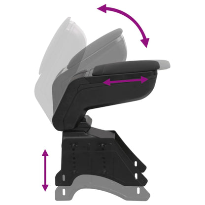 Bracciolo per Auto Universale Nero 14x30x(32-48,5) cm in ABS - homemem39